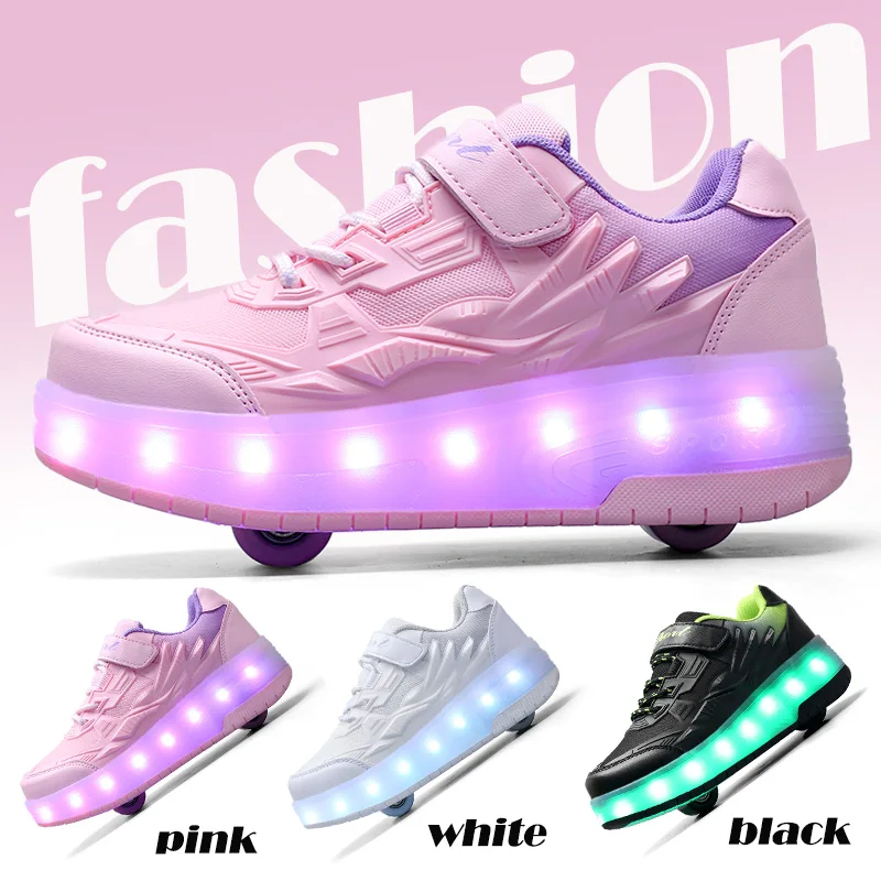 Patins à roulettes rétractables de style classique pour garçons, baskets pour enfants, chaussures de sport, perfecsheels