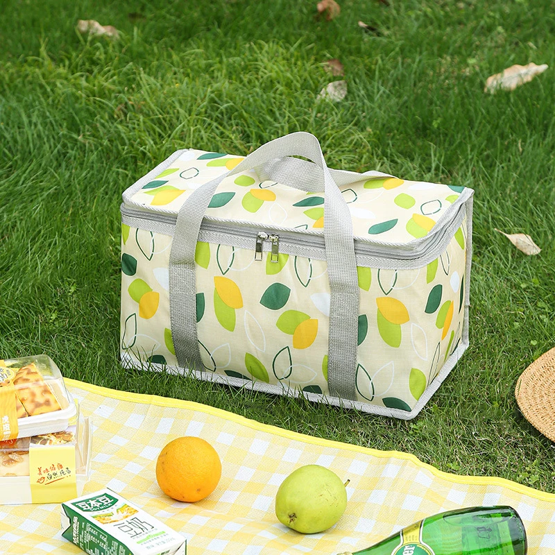Description Picture 2 of itemOutdoor Picnic Bag Portable Thickened Aluminum Film Foldable Storage Portable Hot And Cold Dual-use Large Capacity