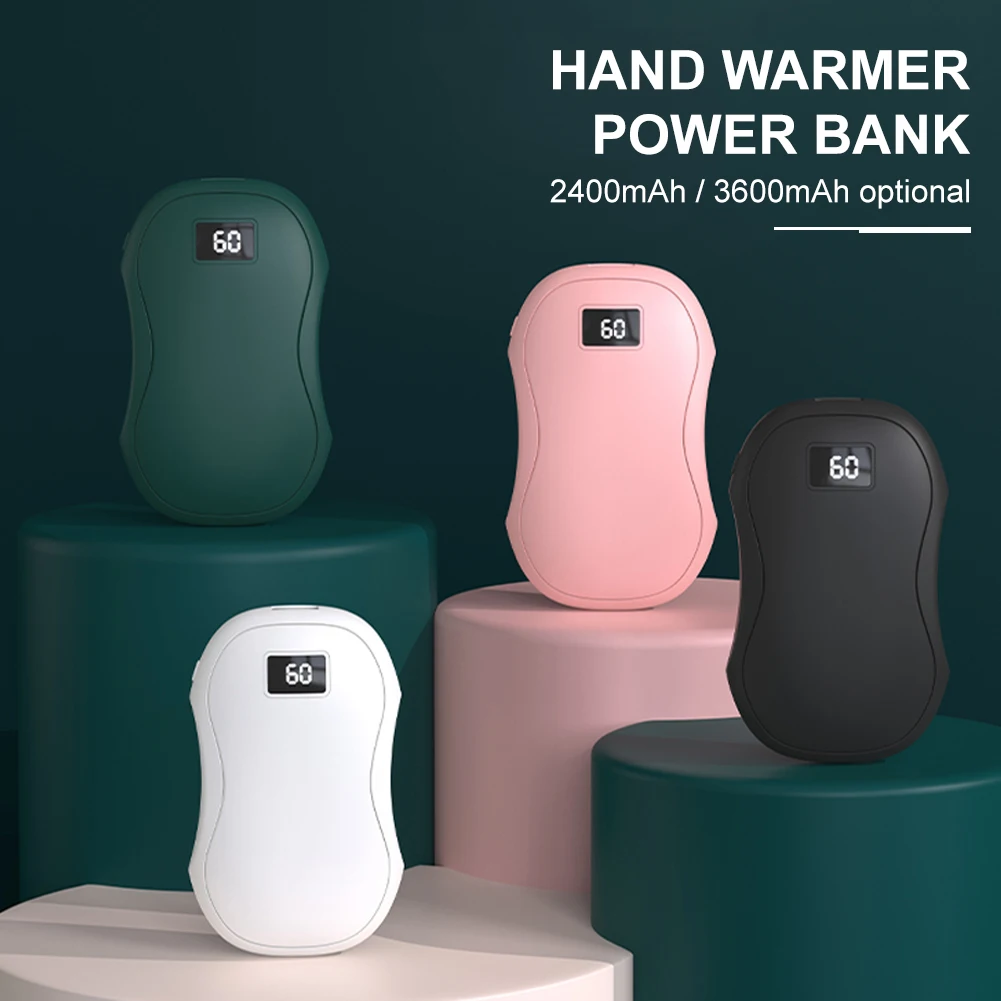 

2400mAh/3600mAh Electric Hand Warmer Power Bank USB Rechargeable Winter 3-Gear Adjustable Heating Warmer For Home Travel