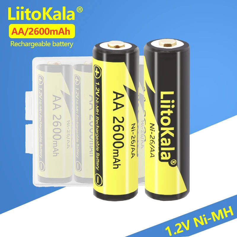 Перезаряжаемые батарейки AA 1,2 в AA 2600 мАч | AliExpress