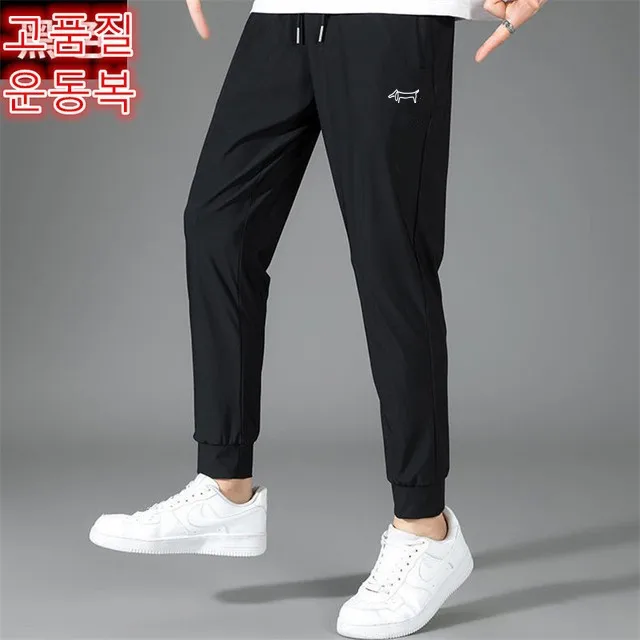 

Plus Size 4 5xl Summer Ice Silk Golf Pants Men High Elastic Ultra-thin Casual Trousers Quick-drying Golf Wear Running Sweatpants