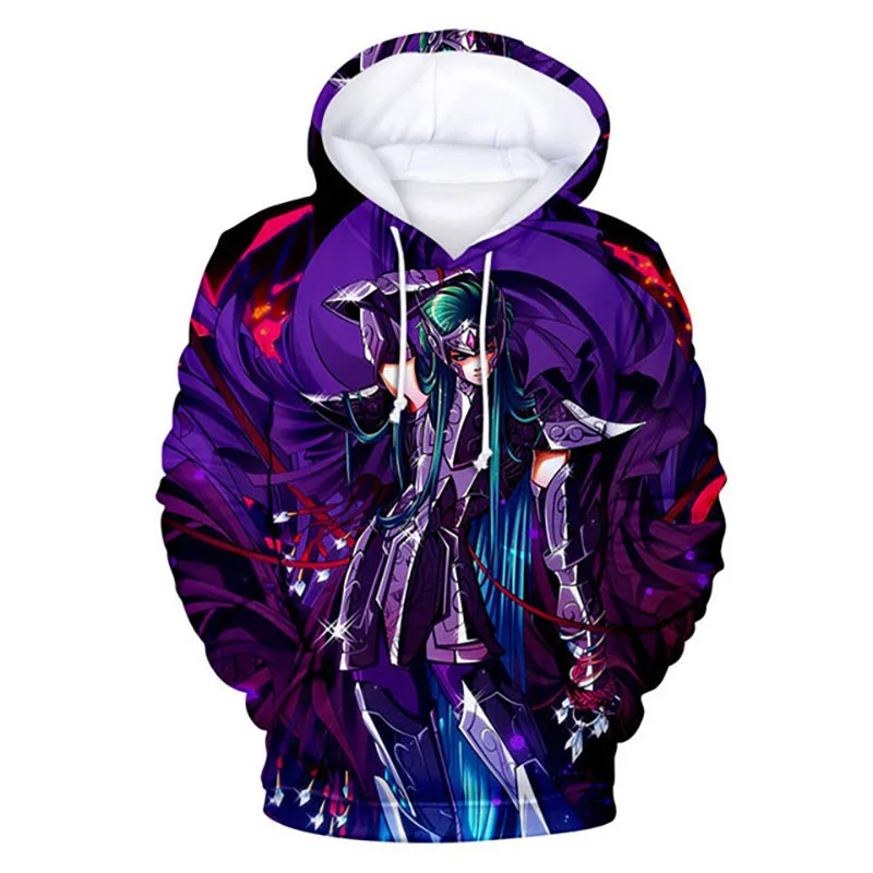 thumbnail image 1 of Sudadera con capucha con estampado 3D de Saint Seiya para hombre y mujer, suéter para niño, sudadera con capucha informal de moda para otoño e invierno, 1 of 5