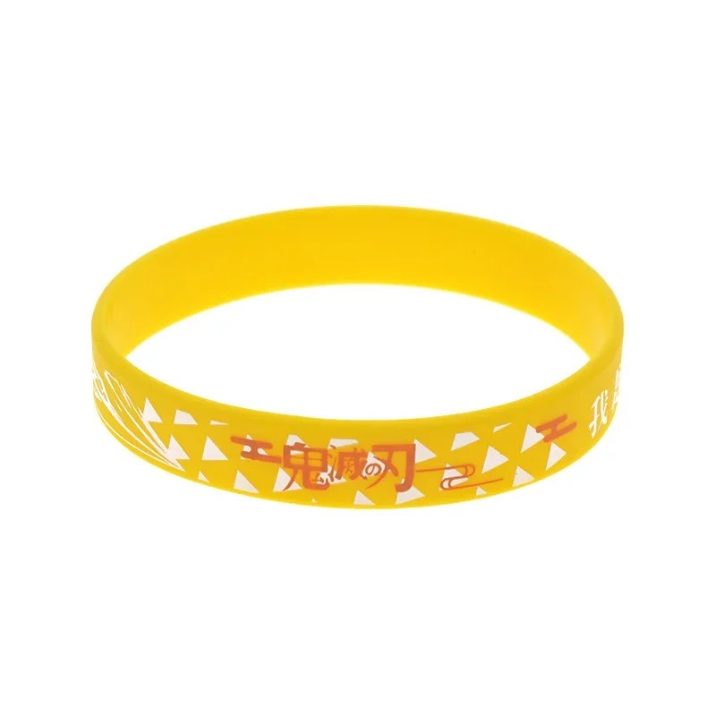 

50 PCS Printed Demon Slayer Kimetsu No Yaiba Silicone Bracelet for Animation Fans Gift