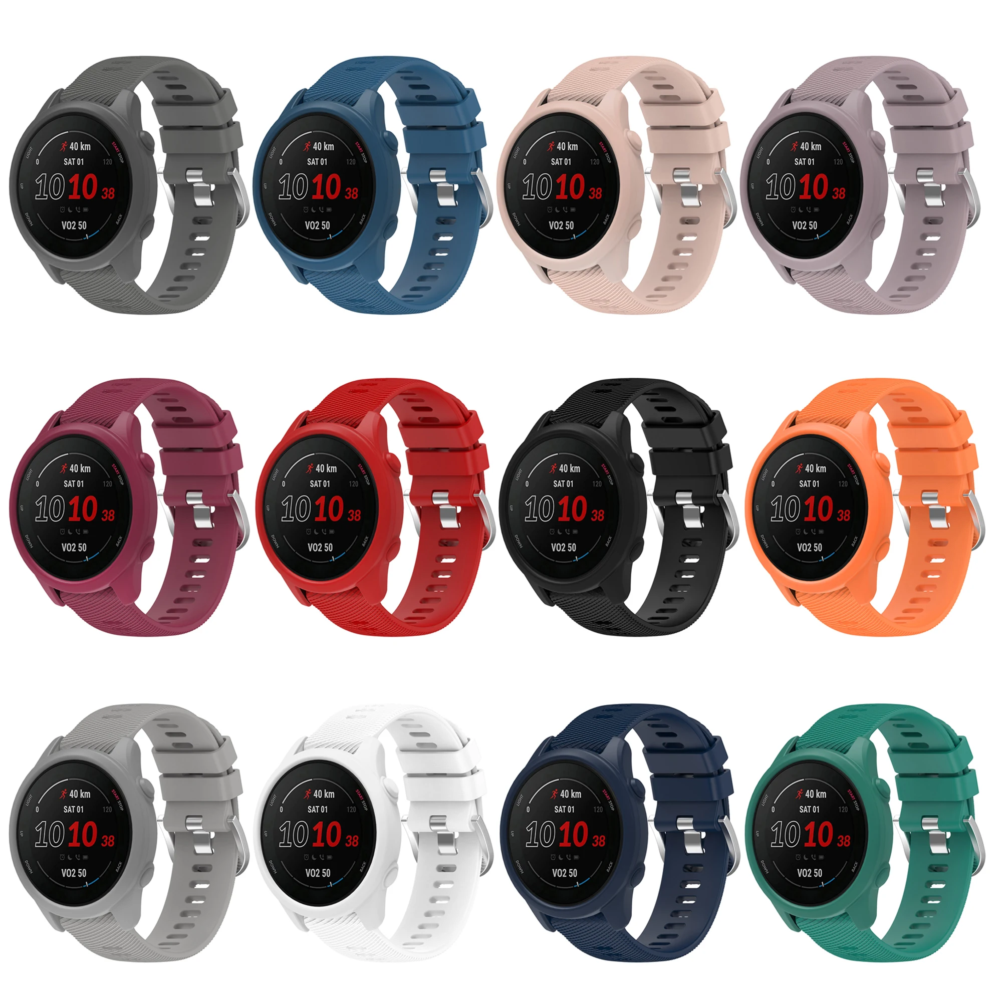 Silicone Sport Watchband and Case Set