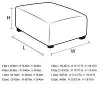 4 Szie Real Velvet Form Stretch Rectangle Folding Storage Covers Ottoman Washable Removable Footstool Protect Slipcovers 2