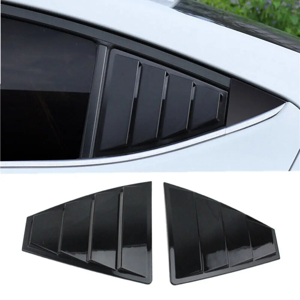 Car Rear Louver Window Side Shutter Cover Trim Sticker Vent Scoop ABS Carbon Fiber Accessories For Hyundai Elantra