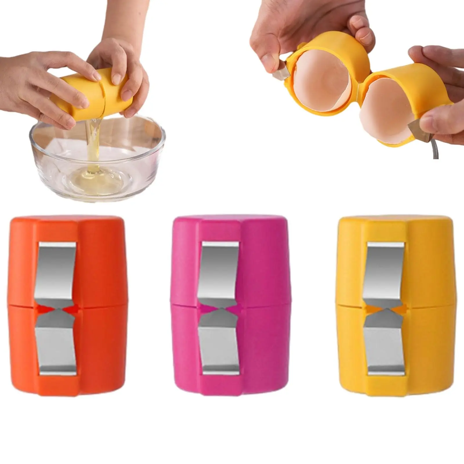 Egg Shell Opener Upgrade Eggshell Cutter for Raw Eggs Handheld Egg Cracker Tool for Cooking Camping Kitchen Gadgets