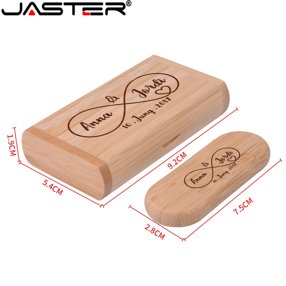 JASTER 10 개/몫 USB 플래시 드라이브 TYPE-C 2 in 1 메모리 스틱 2.0 나무 Pendrive 4GB 16GB 32GB 64GB 128GB 무료 로고 결혼 선물