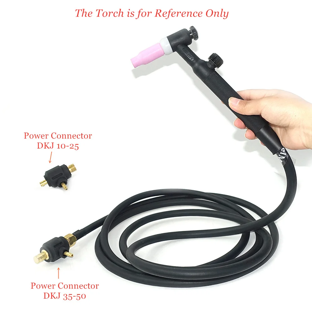 TIG Torch Adaptor Integrate Gas Power Connector M16x1.5 to 6mm DKJ 35-50 10-25 Separate Gas Connector Power