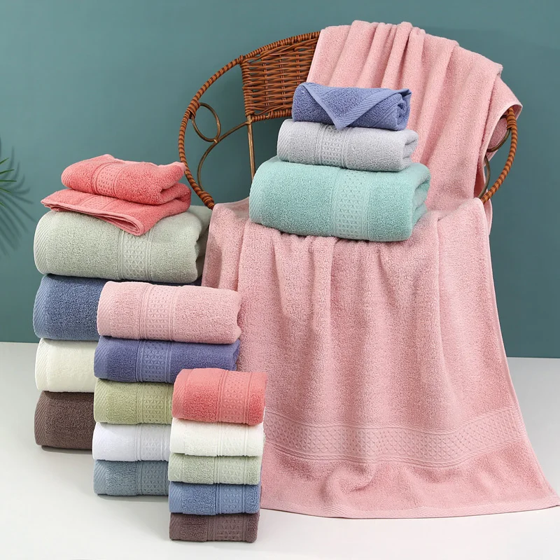 Adult Towels Pure Cotton Thick Soft and Absorbent for Men and Women for Home Use Daily Face