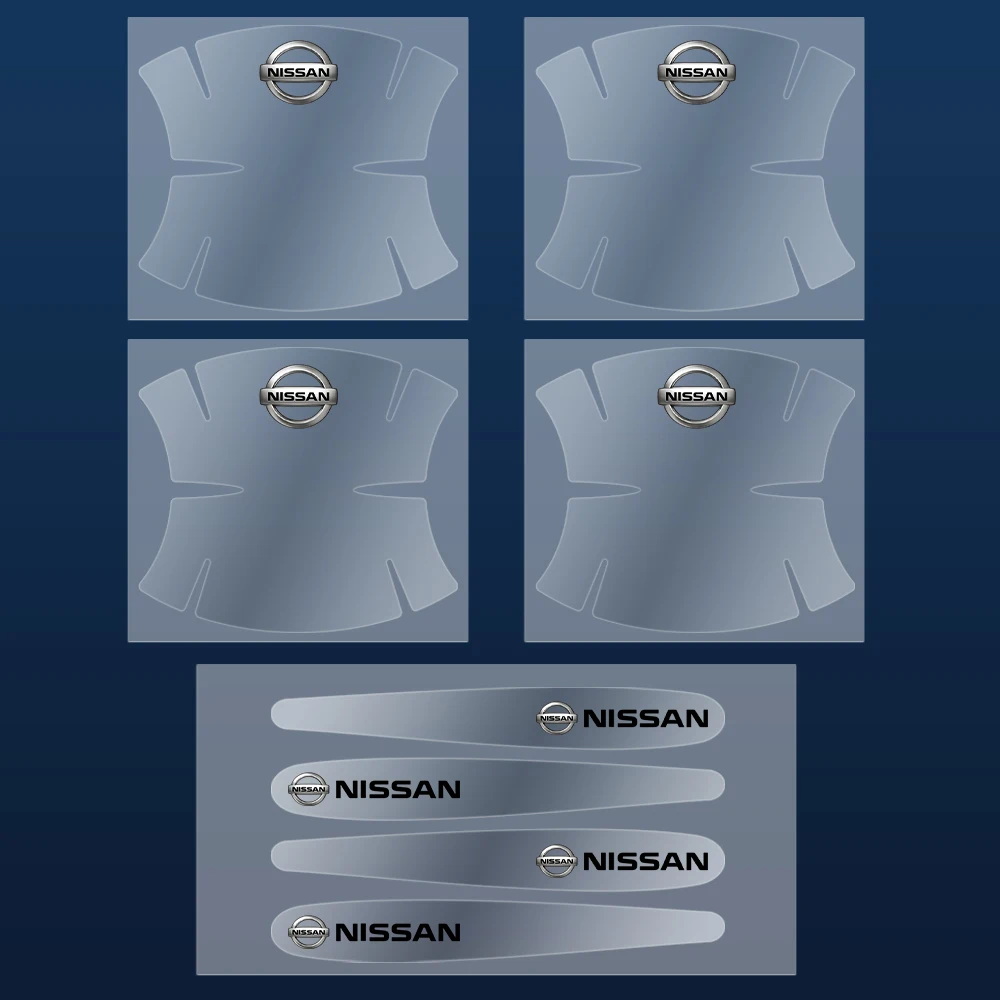 Car Door Handle Bowl Sticker Transparent Anti-scratch Protector 4/8Pcs For Nissan X-trail Qashqai Nismo car sticker protector