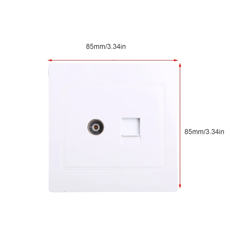 RJ45 Adapter+TV Antenna Coaxial Wall Mount Output Faceplate Panel Socket rj45 antenna socket