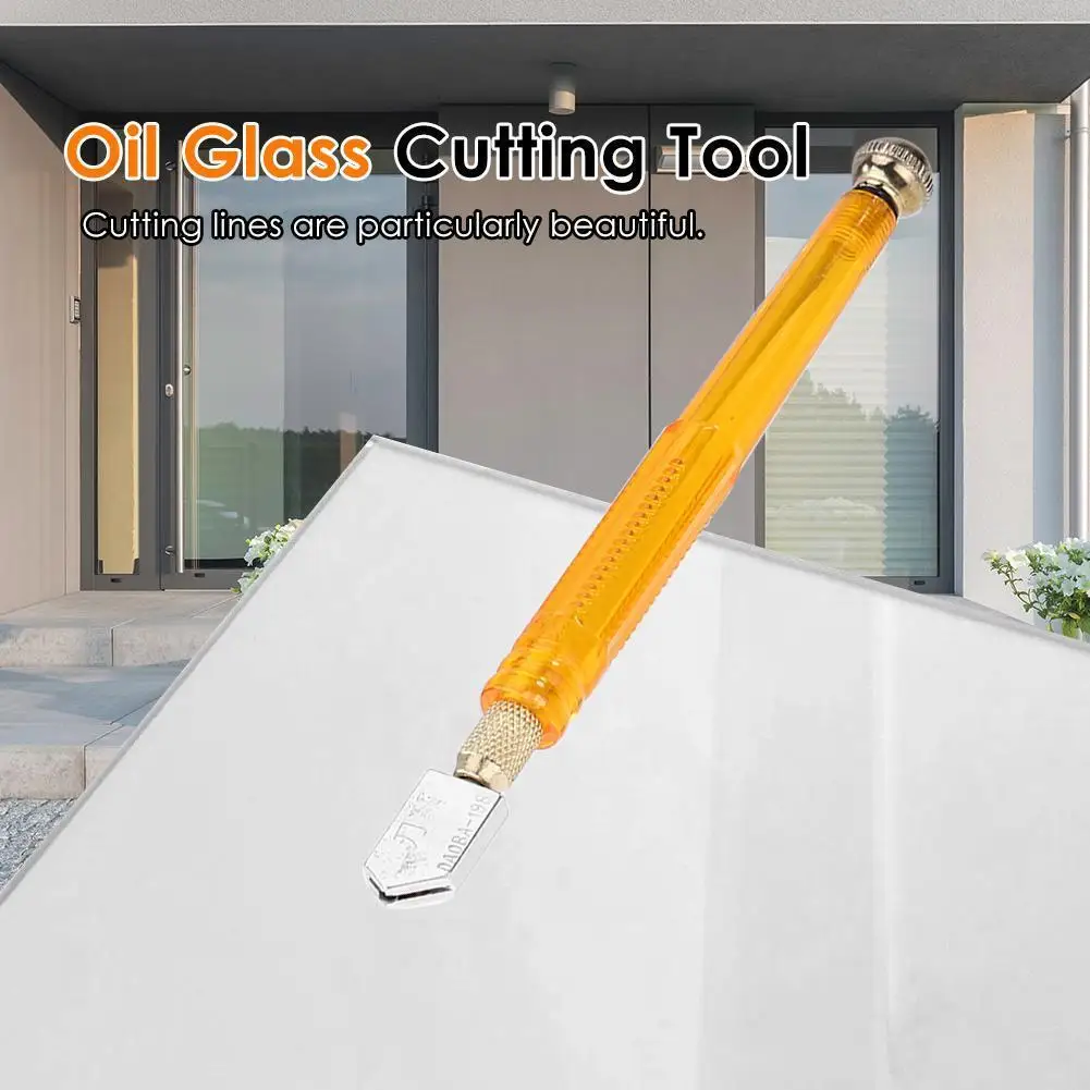 Glass Cutter Tile Glass Cutter 1pc 168mm Diamond Glass Cutter for 3-12mm DIY Tile Mirror Craft Cutting
