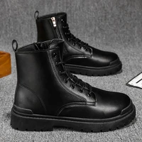 2024 new all-match military boots Snow fashion autumn new men's boots work boots outdoor boots  platform boots  men boots boots