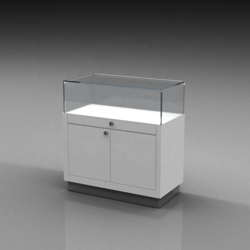 

custom，Wood Jewelry Cabinet Retail Used Showcase Table for Jewelry Lockable Jewellery Store Showcase with LED Light