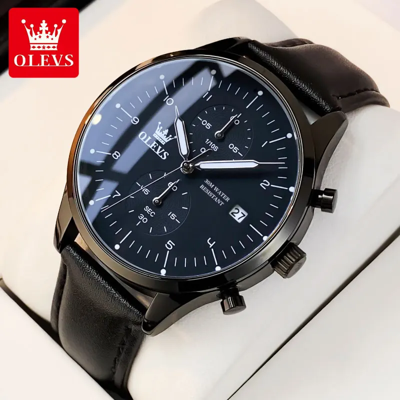 OLEVS 2880 العلامة التجارية الأصلية ساعة رجال الأع...