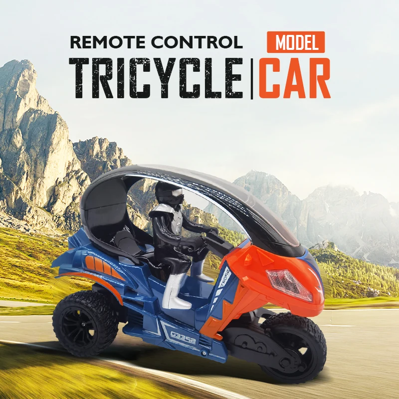 Motorcycle Electric Rc Motorcycles 2.4Ghz Remote Controlled Spray Stunt Three-Wheeled Motorcycle Car Toys for Kids Boys Child 2