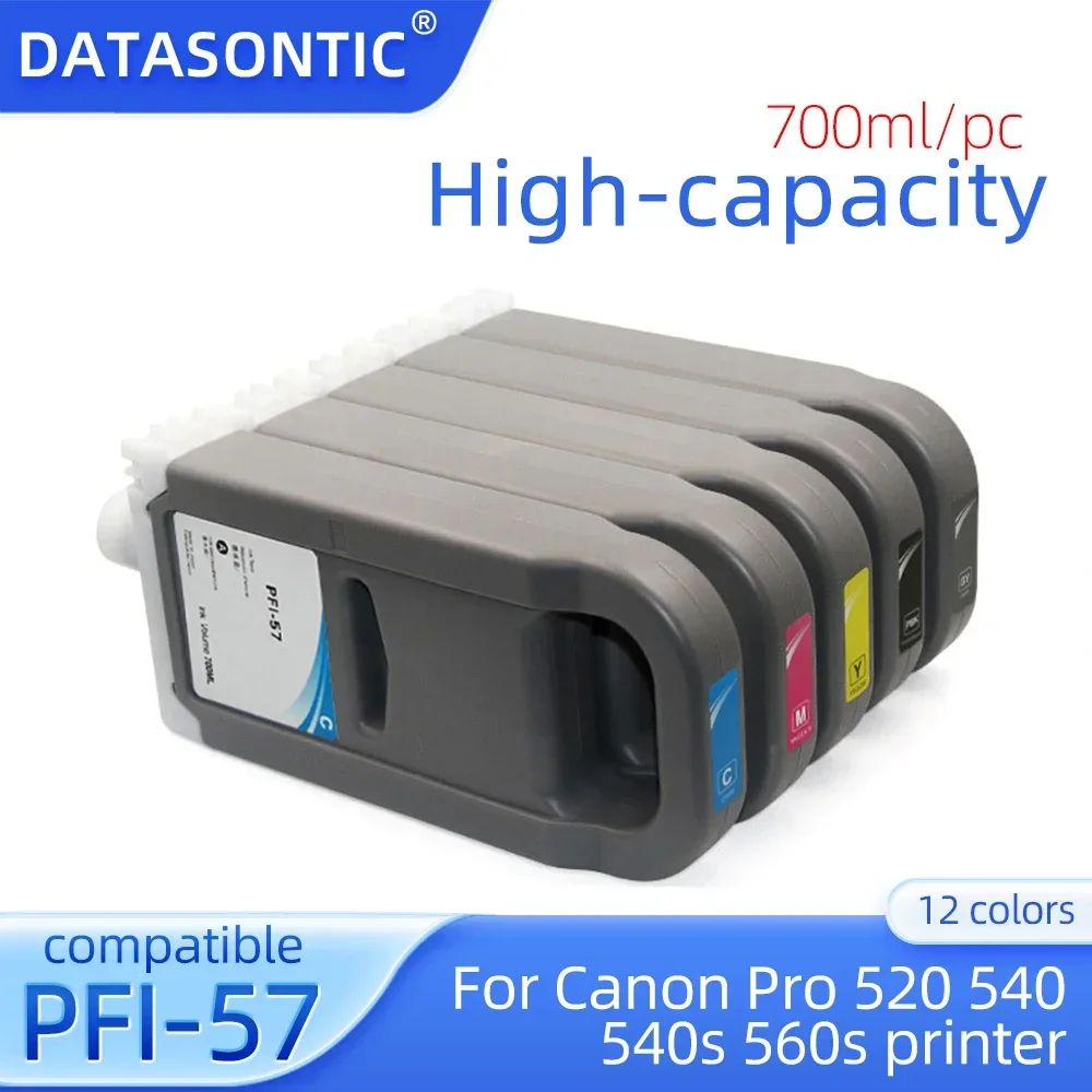 

1pcs PFI57 PFI-57 57 compatible ink cartridge With Ink For Canon imagePROGRAF PRO 520 540 540s 560s printer ink cartridge 700ML