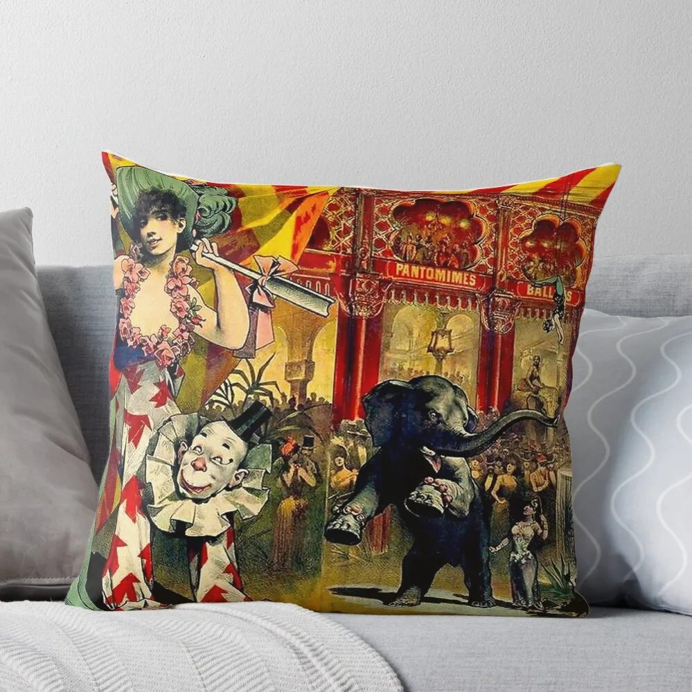 

CIRCUS Vintage 1890 Circus Advertising Print Throw Pillow Ornamental Pillow pillow cover christmas Cusions Cover