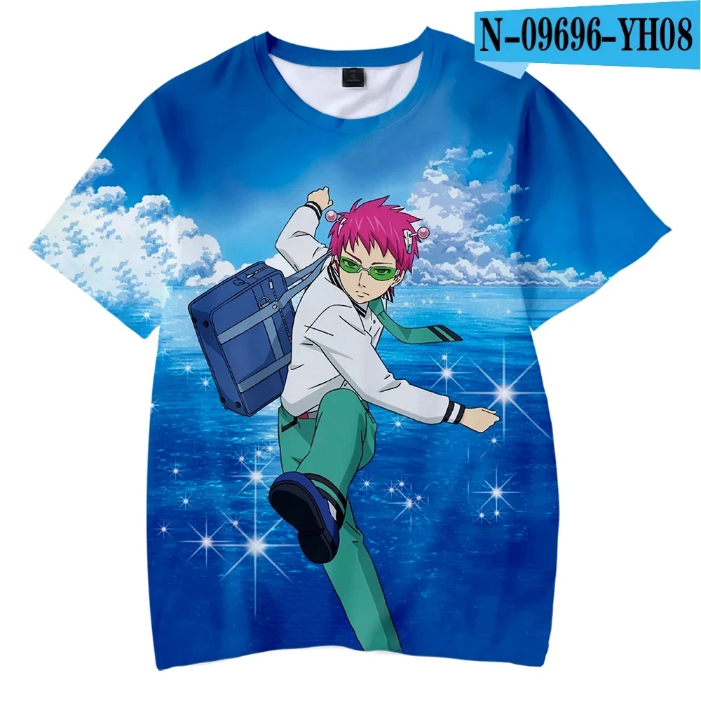 

Saiki Kusuo No Sai-Nan Tshirt 3D Printed Men/Women Harajuku funny T shirt Costume Summer O-neck Kawaii Japan Unisex clothing