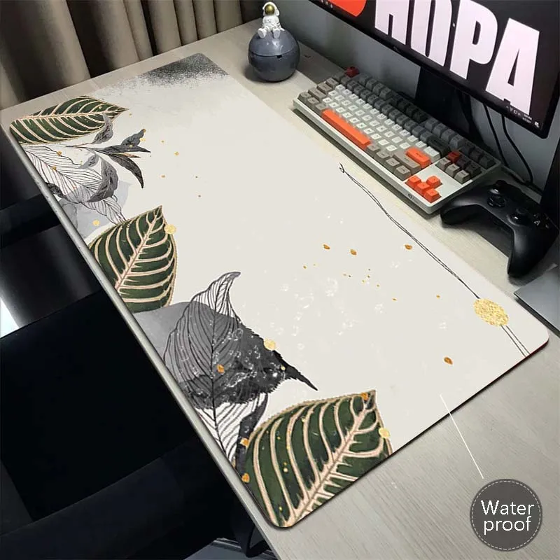 

Tropical Leaves Plant Large Mousepad XXL Gaming Office Mouse Pad Computer Desk Mat Rubber Table Carpet Keyboard Waterproof Pads