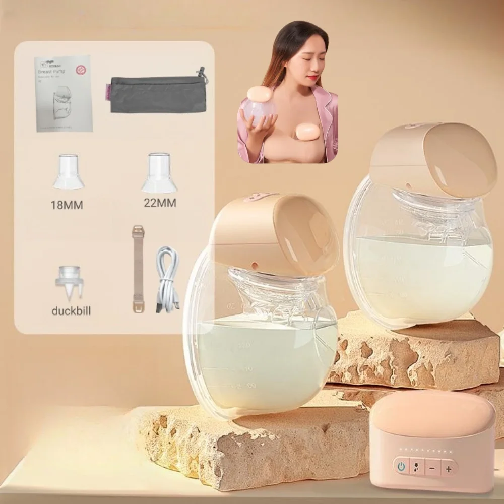 BEBEBAO Wearable Breast Milk Pump Handsfree BPA Free Low Noise Powerful Suction Portable 3 Mode 10 Levels Electric Breast Pump
