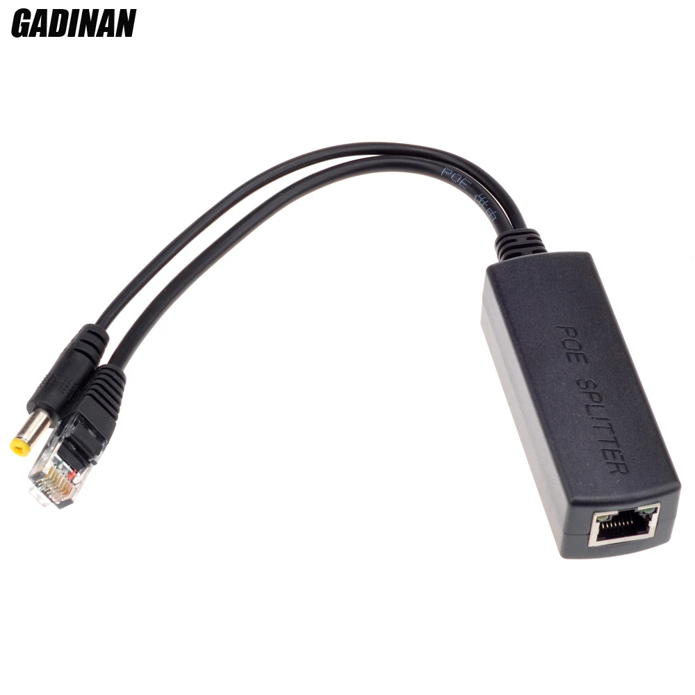 

Gadinan 10/100M PoE Splitter with IEEE 802.3af Standard Adapter Let 12V DC IP Camera Become POE Camera 48V Input and 12V Output