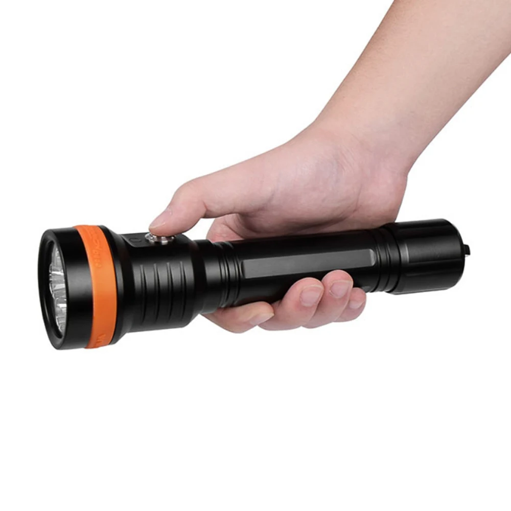 

ORCATORCH D850 Powerful Rechargeable Diving Flashlight Underwater Lantern Super Bright Professional Technical Diving Torch Light