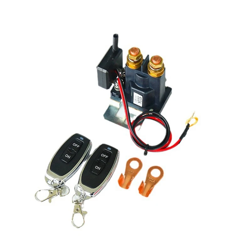 Remote Battery Disconnect Switch Upgraded Remote Control Key 12V 500A For Car Truck RV Battery Switch Isolator With 2 Keys