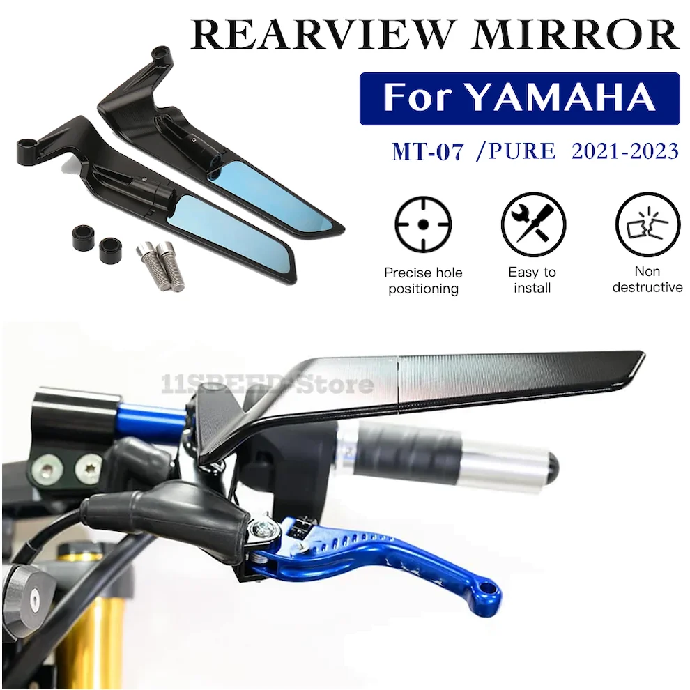 

Rearview Mirror FOR YAMAHA MT07 2021-2023 Accessories Stealth Mirrors Adjustable Winglets MT07 PURE Parts