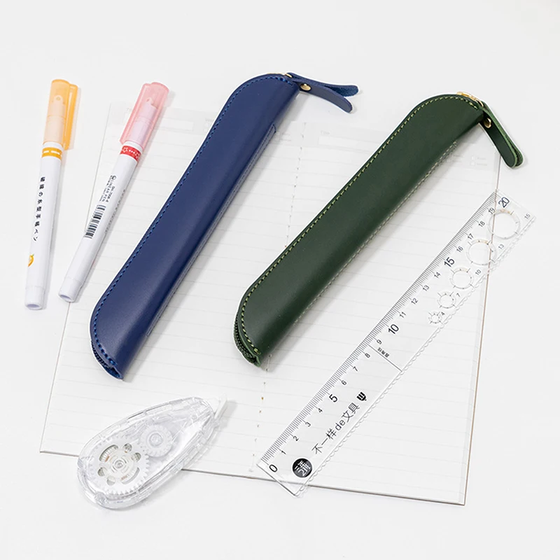 방수 비즈니스 만년필 케이스 수제 데스크탑 정리함 연필 가방 펜 커버, 고급 가죽 펜 보호 커버