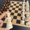 Free Shipping Big Vintage Chess 3d Qing Army Pieces Leather Chessboard Gypsum + Resin Pieces Game Box 40*19cm/15.7*7.5 Inch 4