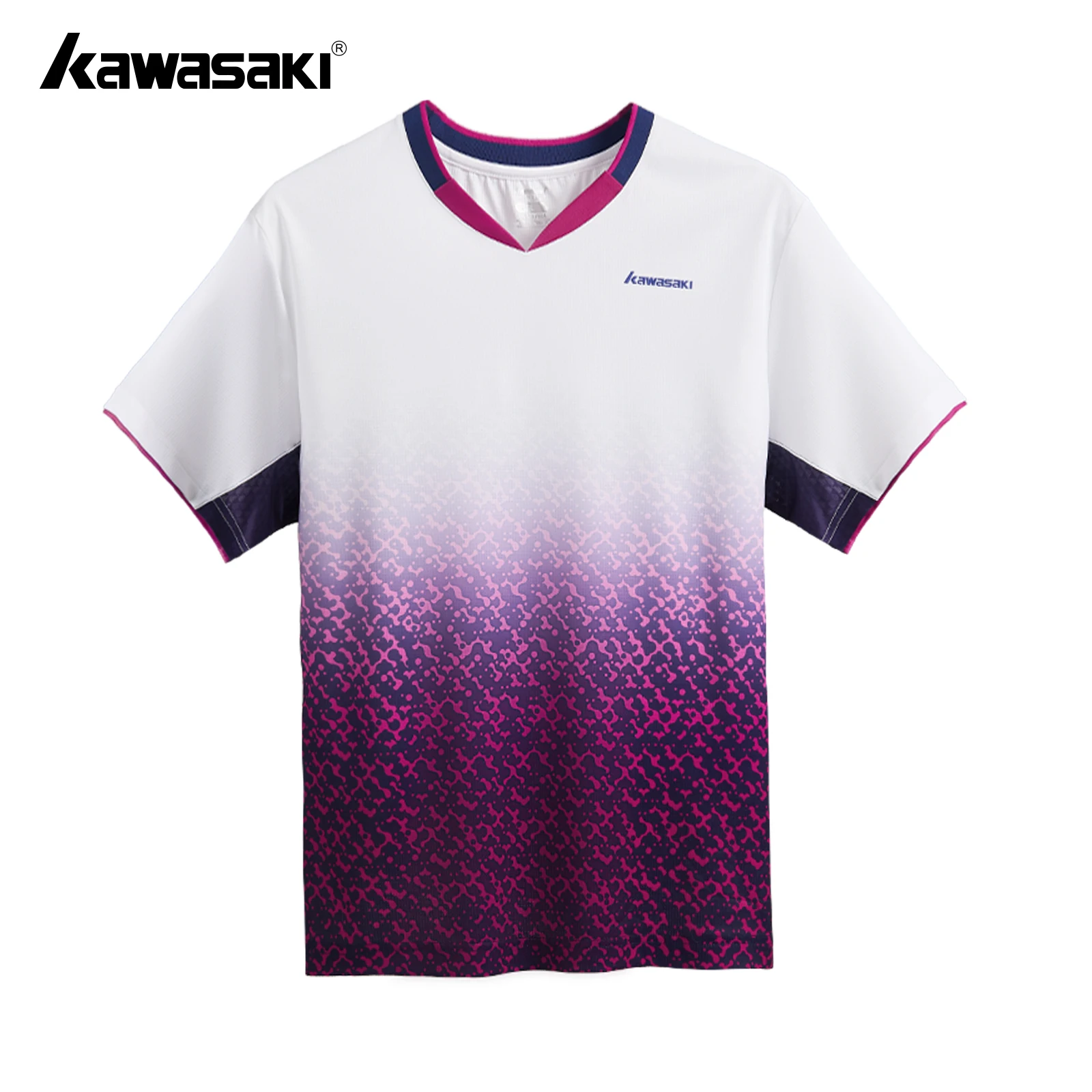 Kawasaki Clothing New Men's Sweat Wicking Breathable Casual Badminton Clothing Top Women's Sports