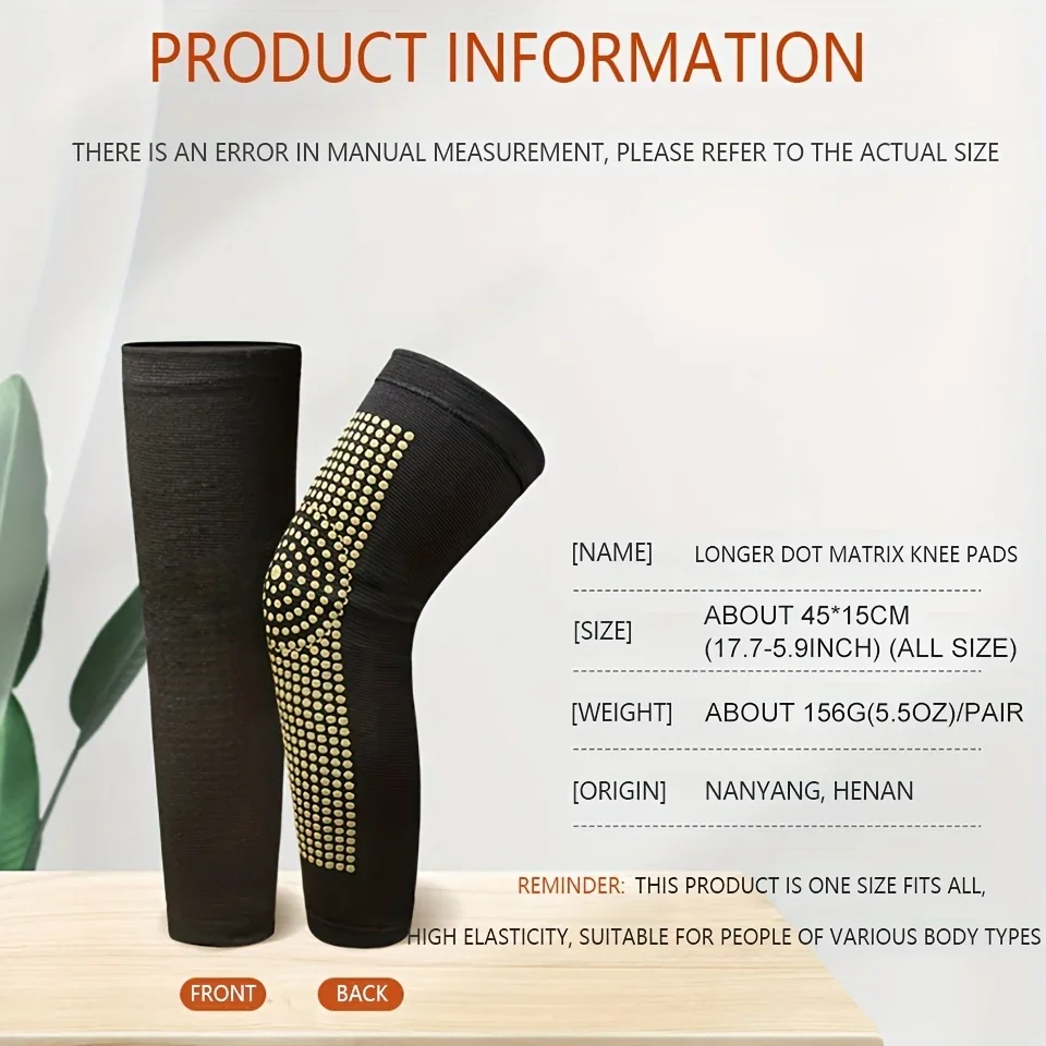 Knee Pad 1 Pair Self Heating Tourmaline Knee Brace for Arthritis