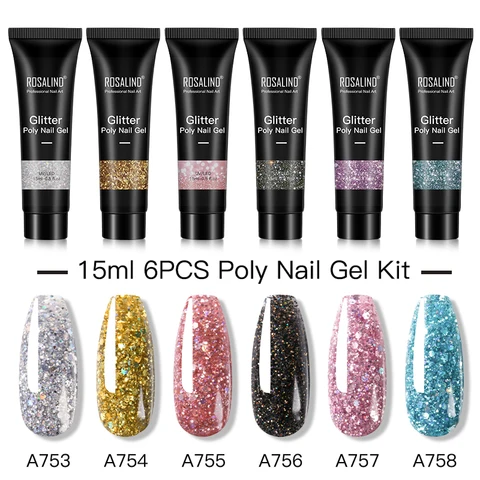 Poly Nail Gel Set For Nails Extension 15ml Gel Polish Semi Permanent Vernish Base Top Coat Gel Varnish Gel Nail Polish