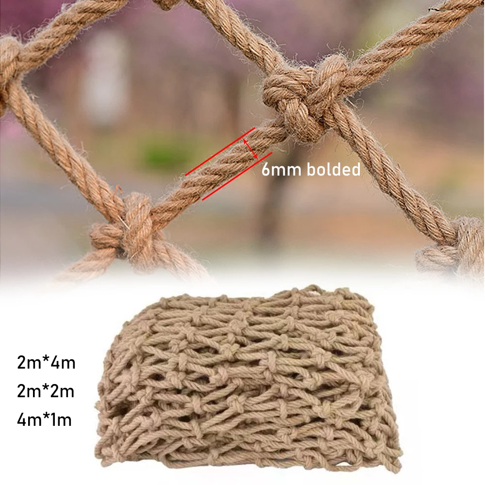 2mX4m Child Safety Climbing Net Hand Made Jute Rope Net Stair Protective Fencing Mesh Home Decoration Ceiling Plant Support Net 2mX4m Child Safety Climbing Net Hand Made Jute Rope Net Stair Protective Fencing Mesh Home Decoration Ceiling Plant Support Net