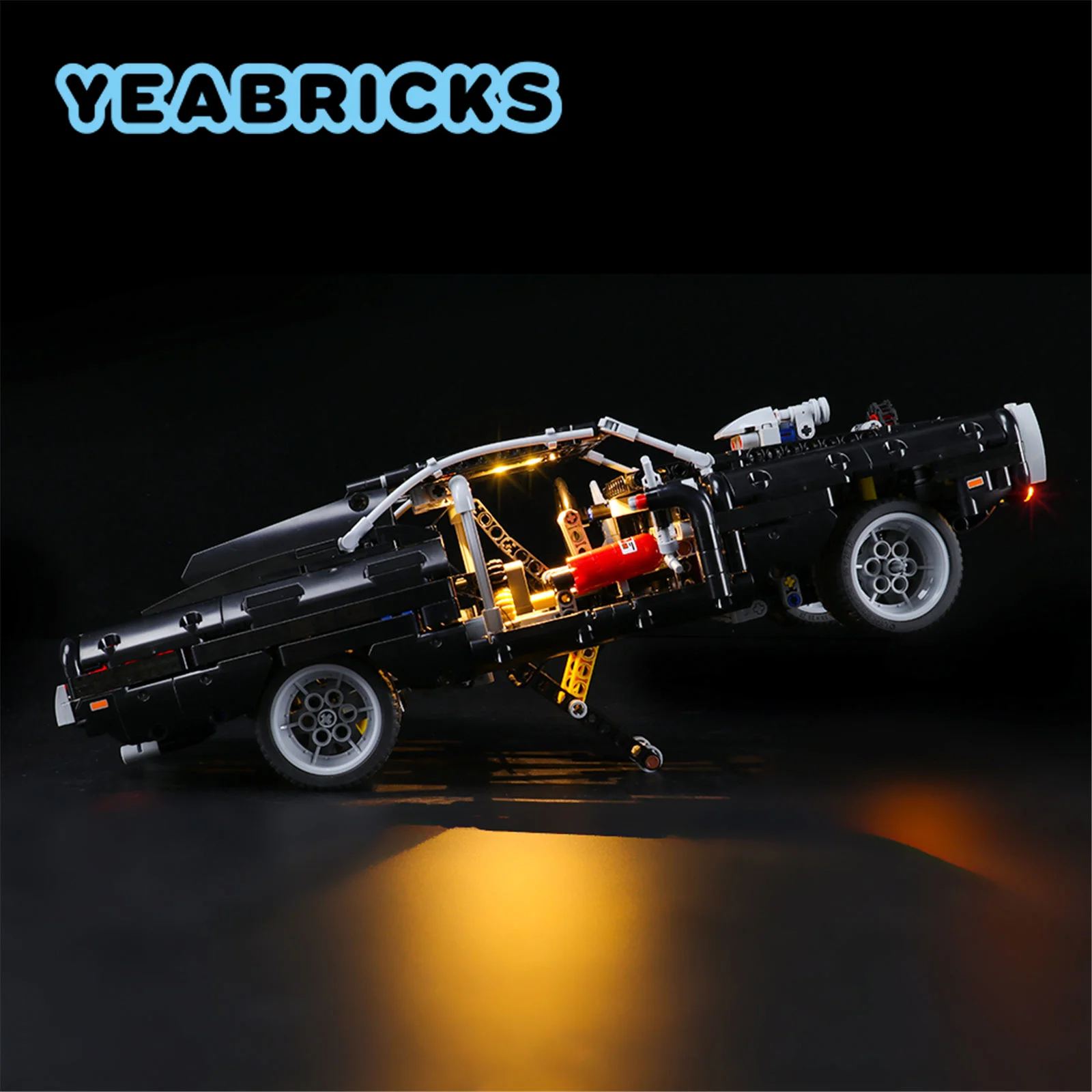 YEABRICKS LED Light Kit for 42111 Dom's Dodge Charger Building