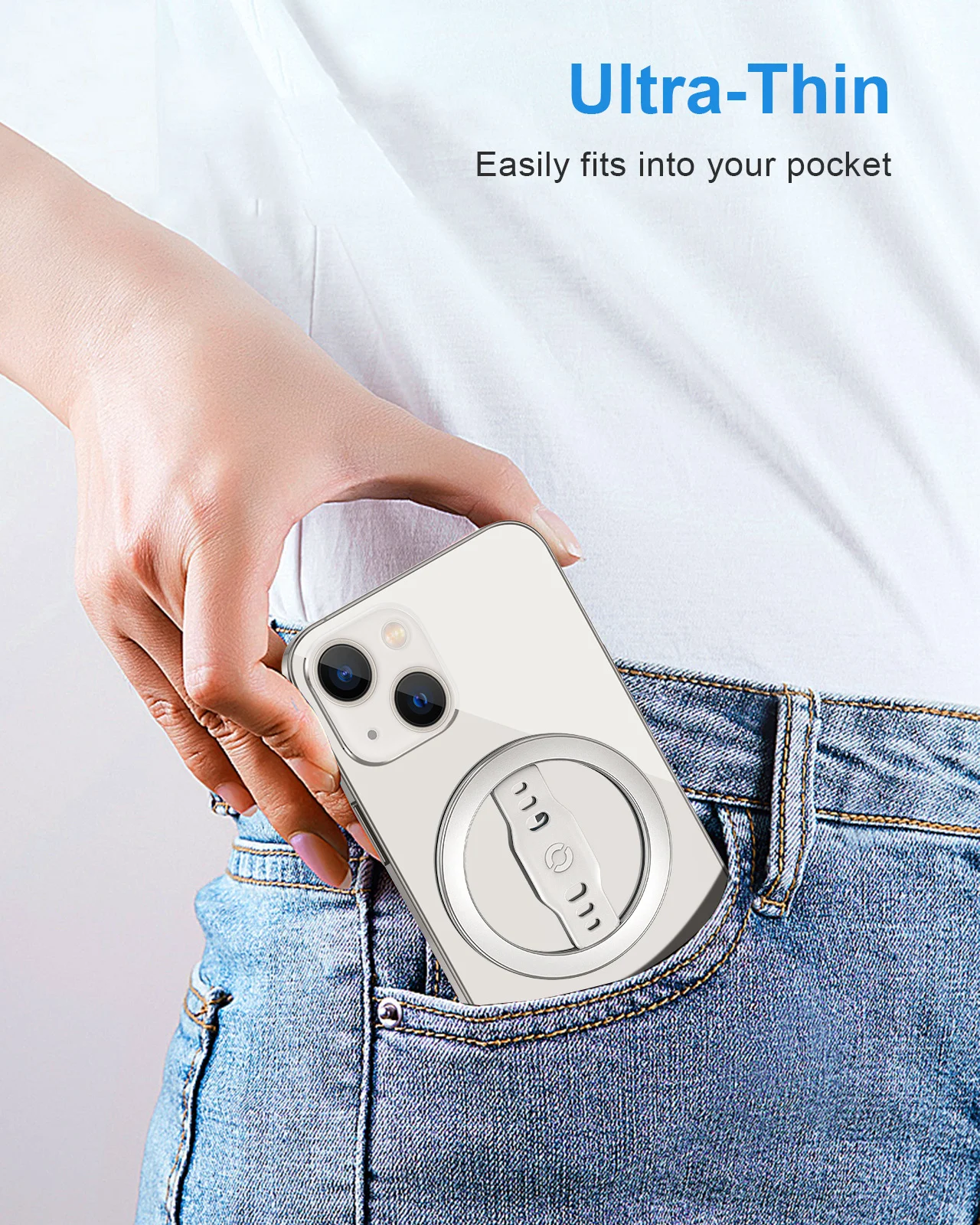 حامل البنصر المغناطيسي من السيليكون مريح لهاتف iPh...