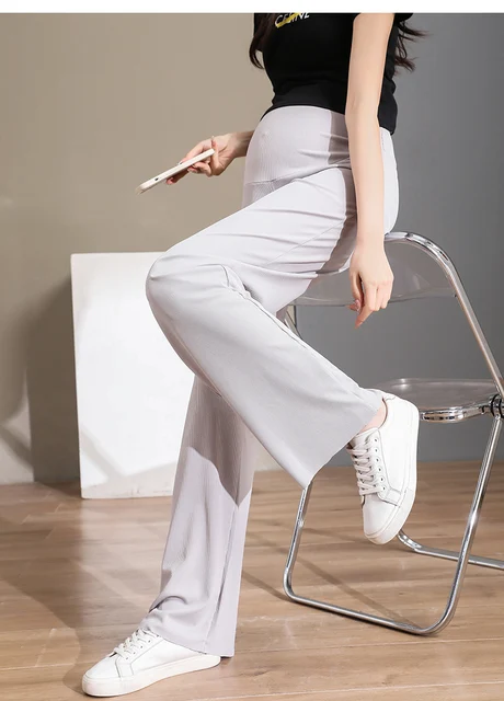 2021 Maternity Pants Spring And Autumn Wear Loose Wide Leg Pants Cotton  Leggings Trousers Nine Points - Pants & Capris - AliExpress