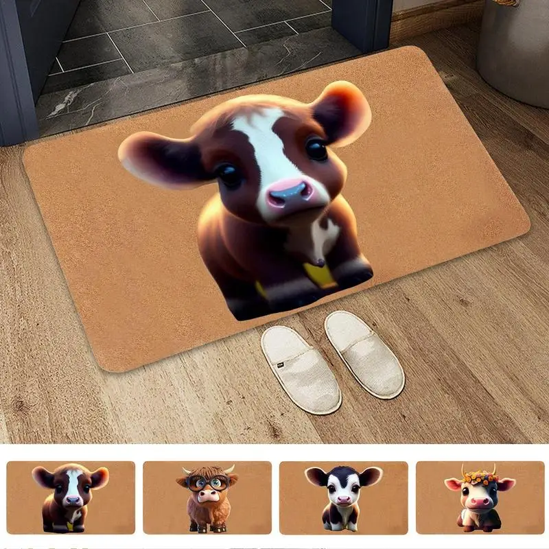 

Cartoon Cow Print Rug Carpet Butterfly Mushroom Round Rugs Sofa Rug Shaggy Faux Wool Carpet Sofa Rug For Living Room Decorations
