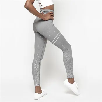 Metallic Foil Print Leggings 5