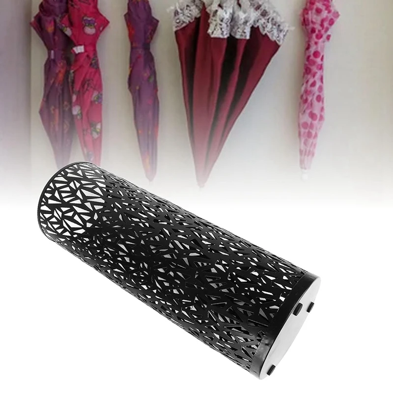 AC62-Umbrella Stand Hollow Freestanding Umbrella Stand Umbrella Bucket Decoration Home Office Decoration