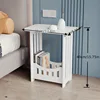 Modern Nordic Style Wooden Storage Table - Multipurpose Bedside & Living Room Organizer, Non-Waterproof Wood Material 3