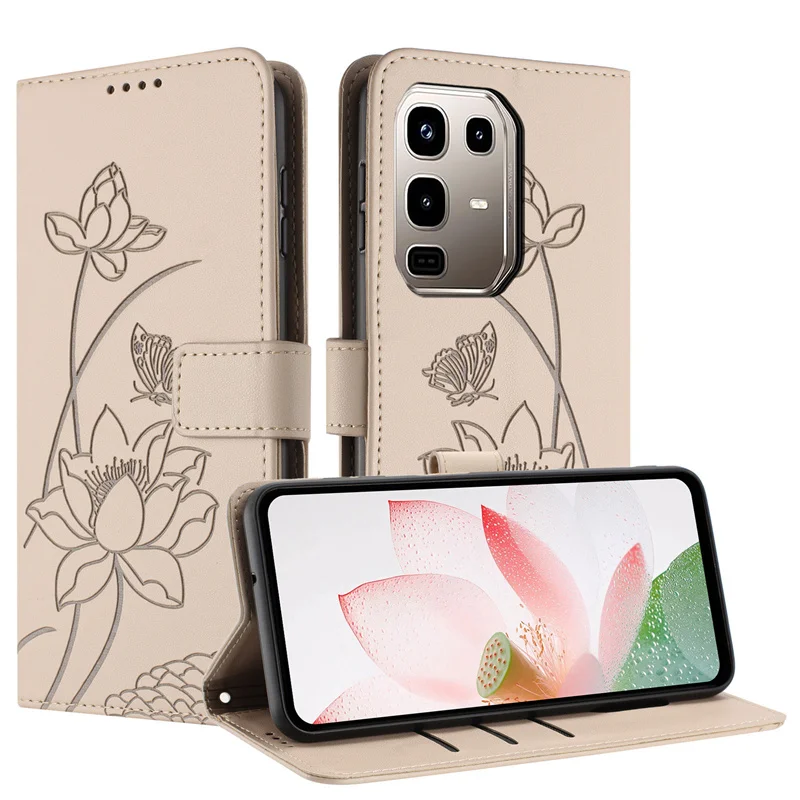 Elegant Flower Leather Flip Case: Magnetic Wallet Cover