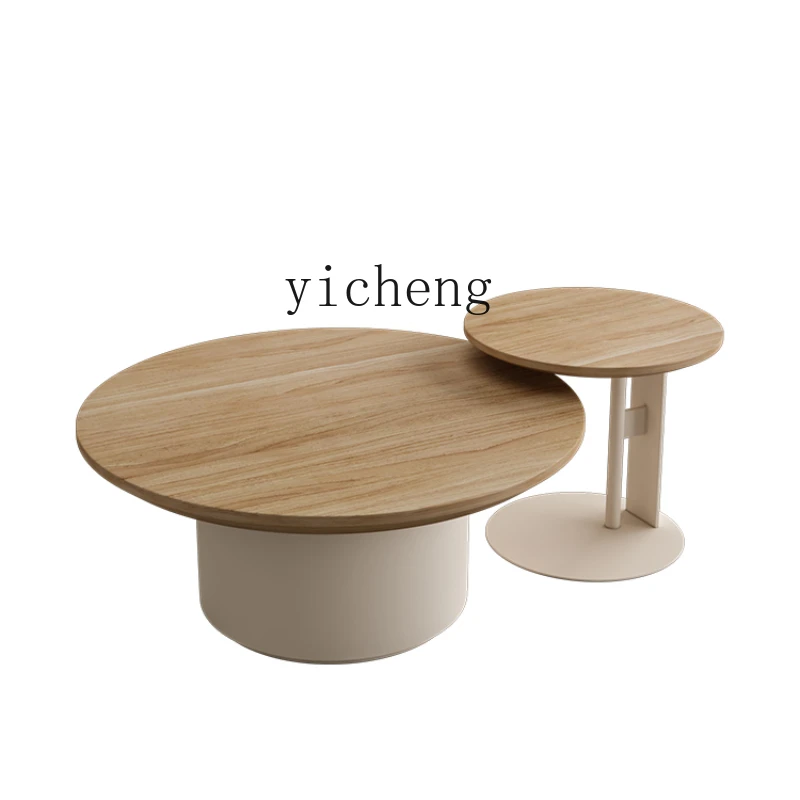 

ZM Solid Wood Coffee Table Sofa Small Tea Table Side Table Small Apartment Style Mother and Child Tea Table Combination