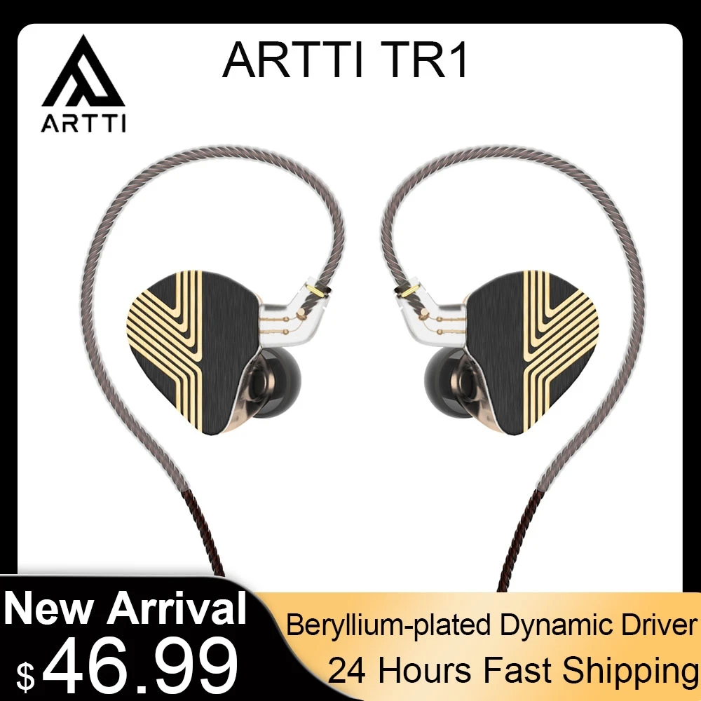 

ARTTI TR1 1DD+1BA HiFi In-Ear Earphone Wired IEMs 10mm Beryllium-plated Monitor Earphones 3.5mm/type c Mic Detachable Cable