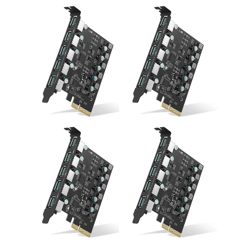 

Retail 4X PCI-E To USB 3.2 Card, 5 Port Expansion Card, Pcie USB Motherboard Card, Support Windows 7/8/10 Mac Linux