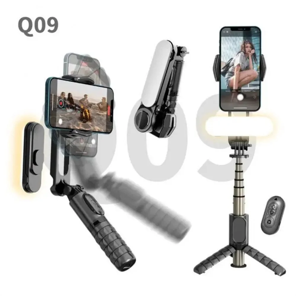 FGCLSY Gimbal Stabilizer Selfie Stick Tripod For iPhone Android Mobile Led Light Cell Holder Stand Smartphone Cellphone Camera