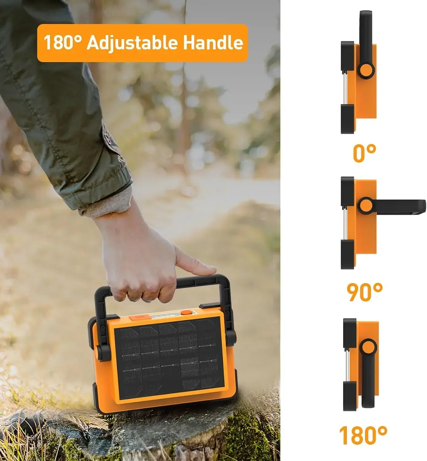 Portable Rechargeable Solar Flood Light Outdoor