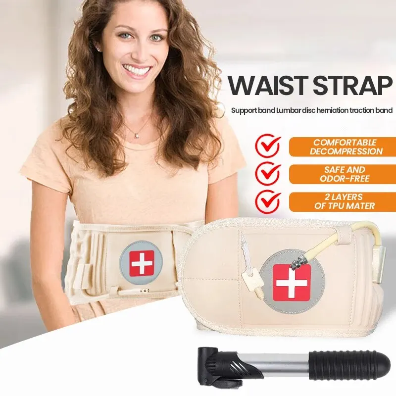 Waist Support Belt Air Waist Support Belt Medical Back Pain Relief Air Traction Spine Decompression Lumbar Inflatable Belt